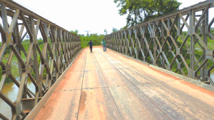 The bridge that connects Oboum and Kojo Ashong. PICTURES: MAXWELL Youth of Kojo Ashong cautioned against unlawful acts